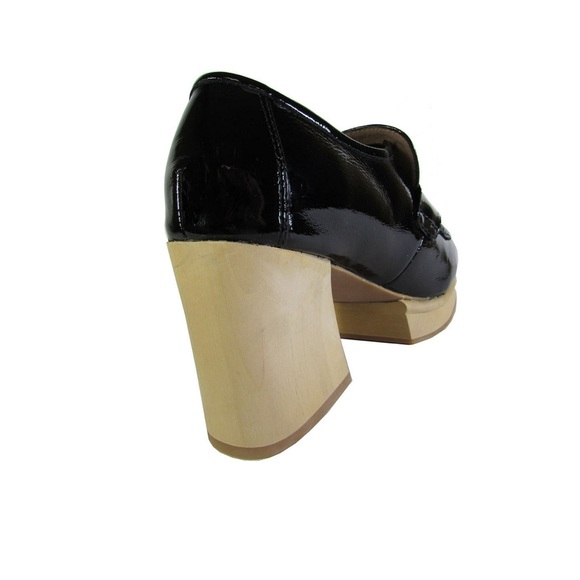 Jeffrey Campbell Platform Black Crinkle Patent, gorgeous but run small,10 like 9 - Picture 3 of 5